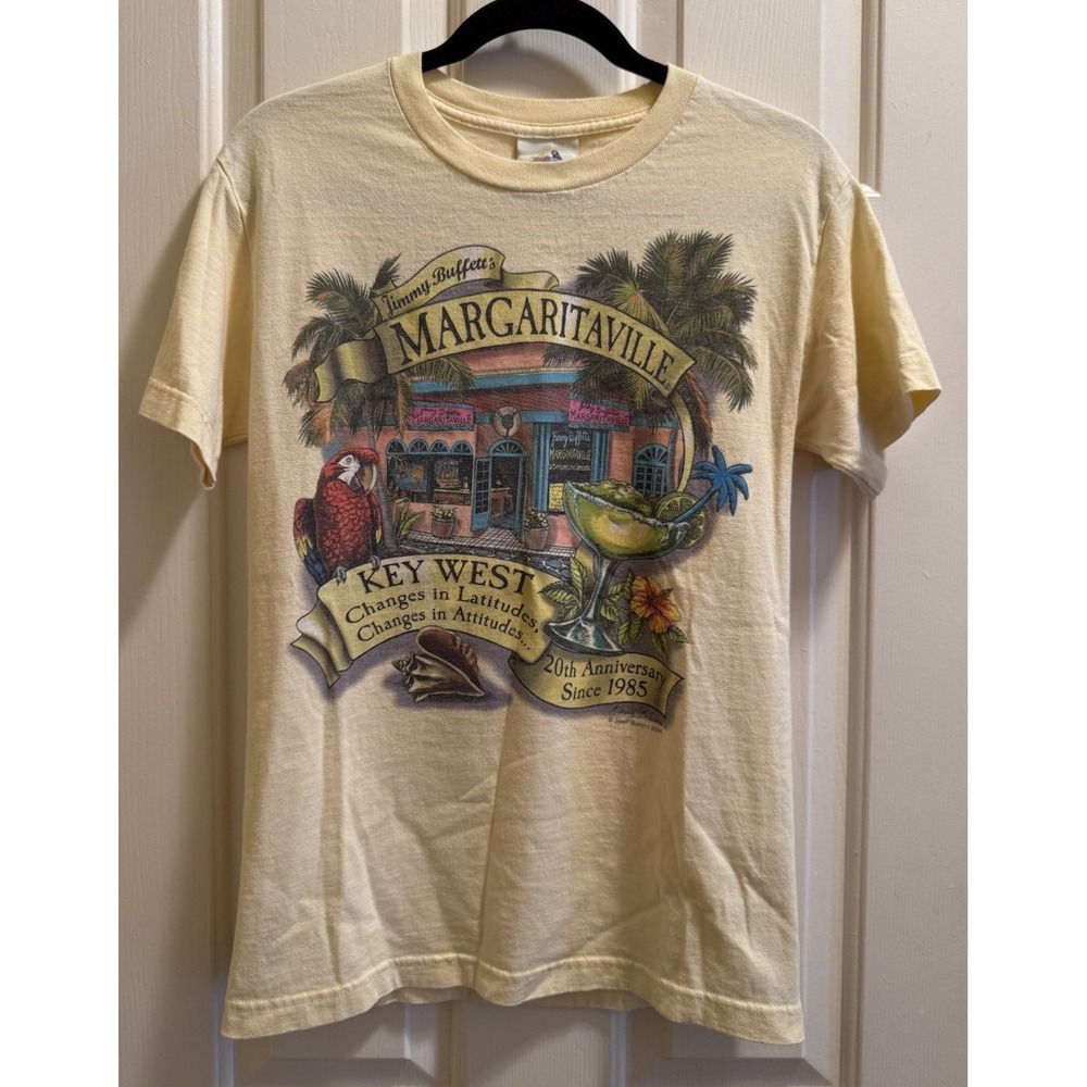 Jimmy Buffett's Margaritaville - 20th Anniversary (2004) - Yellow Shirt - S, Y2K